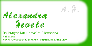 alexandra hevele business card